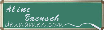 Aline Baensch Visitenkarte